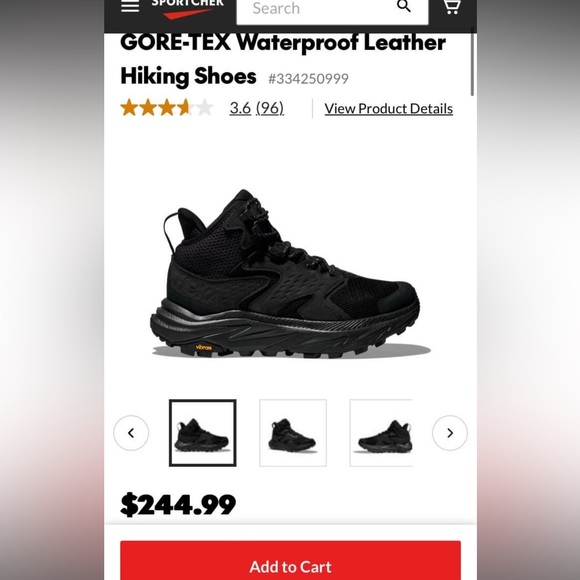 Hoka Men's Anacapa 2 Mid GORE-TEX Waterproof Leather Hiking Shoes - Picture 2 of 3